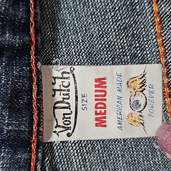 VINTAGE Von Dutch Original Denim Medium Skirt - Picture 6 of 6